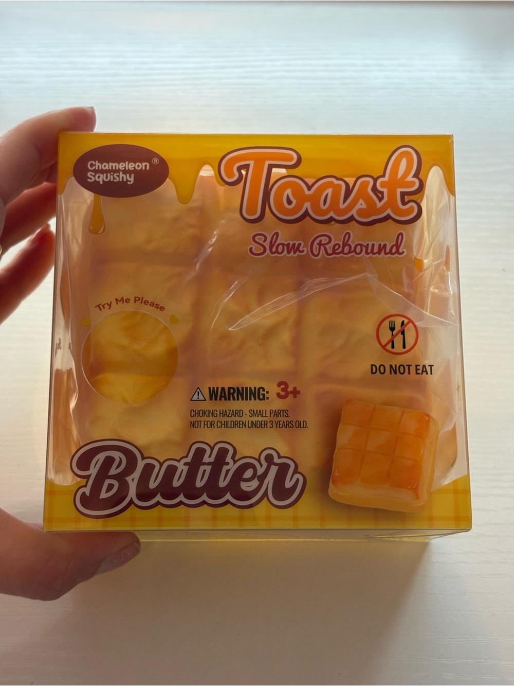 Jumbo Toast Slow Rebound squishy- Butter Yellow